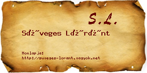 Süveges Lóránt névjegykártya