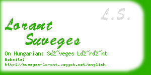 lorant suveges business card
