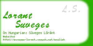 lorant suveges business card